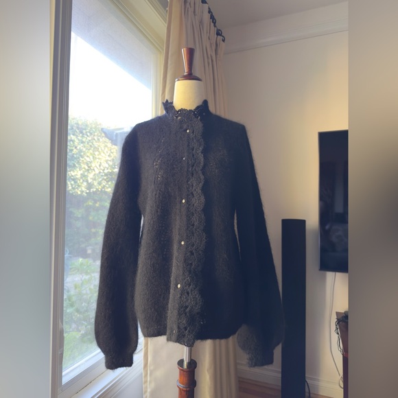 Sezane Angie Cardigan XL Black Brand New - Picture 2 of 15